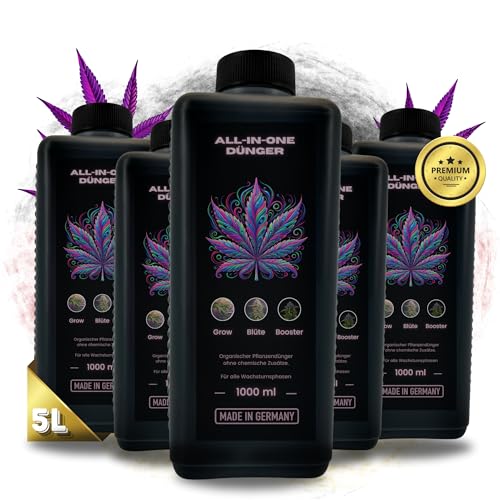 TronicXL Premium 5L Grow Dünger I All in One I Indoor & Outdoor für Wachstumsphase und Blütephase kompatibel mit Growbox Grower 5 Liter Grow & Blüte Starter Set Try Pack von TronicXL
