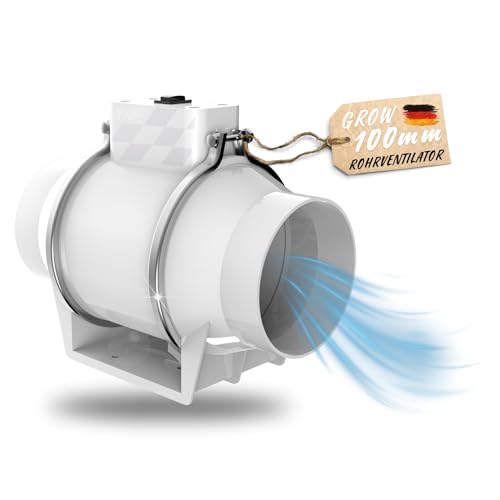 TronicXL Premium Axial Rohrventilator 100mm leise I Rohrlüfter Abluftventilator Abluft/Zuluft Grow Lüfter Ventilator für Homebox Growbox Growschrank von TronicXL