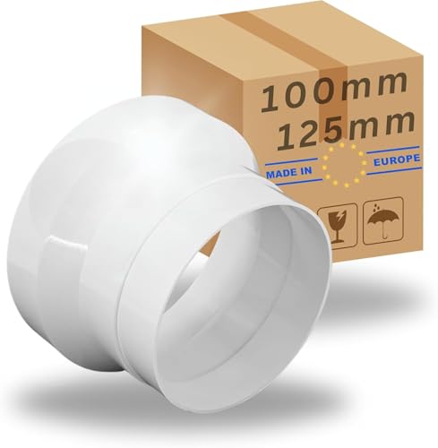 TronicXL Reduzierstück 125-100 mm für Klima-, Abluft- und Luft Anlagen Abluftanlage Klimaanlage Luftkühler Reduzierung Adapter von TronicXL