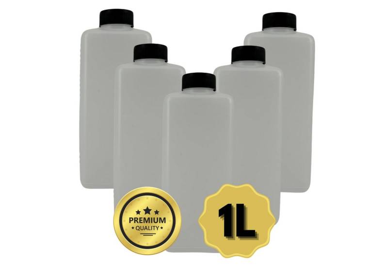 TronicXL Transportbehälter 5 x Leerflasche Plastikflasche Flasche 1 Liter Kunststoff mit Deckel von TronicXL