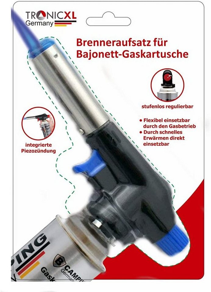 TronicXL Lötkolben Aufsatz Brenner Gasbrenner Bunsenbrenner für Kartuschen Lötbrenner von TronicXL