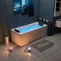 Tronitechnik - Badewanne ios mit Whirlpool 170cmx75cm, Acrylwanne für zwei Personen, Whirlpoolwanne mit Armatur, freistehend und vormontiert, Indoor von Tronitechnik