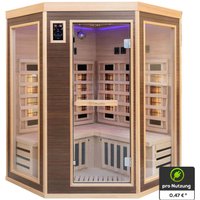 Infrarotkabine Infrarotsauna MONTREAL 140cm x 140cm inkl. 6 Vollspektrumstrahler von Tronitechnik