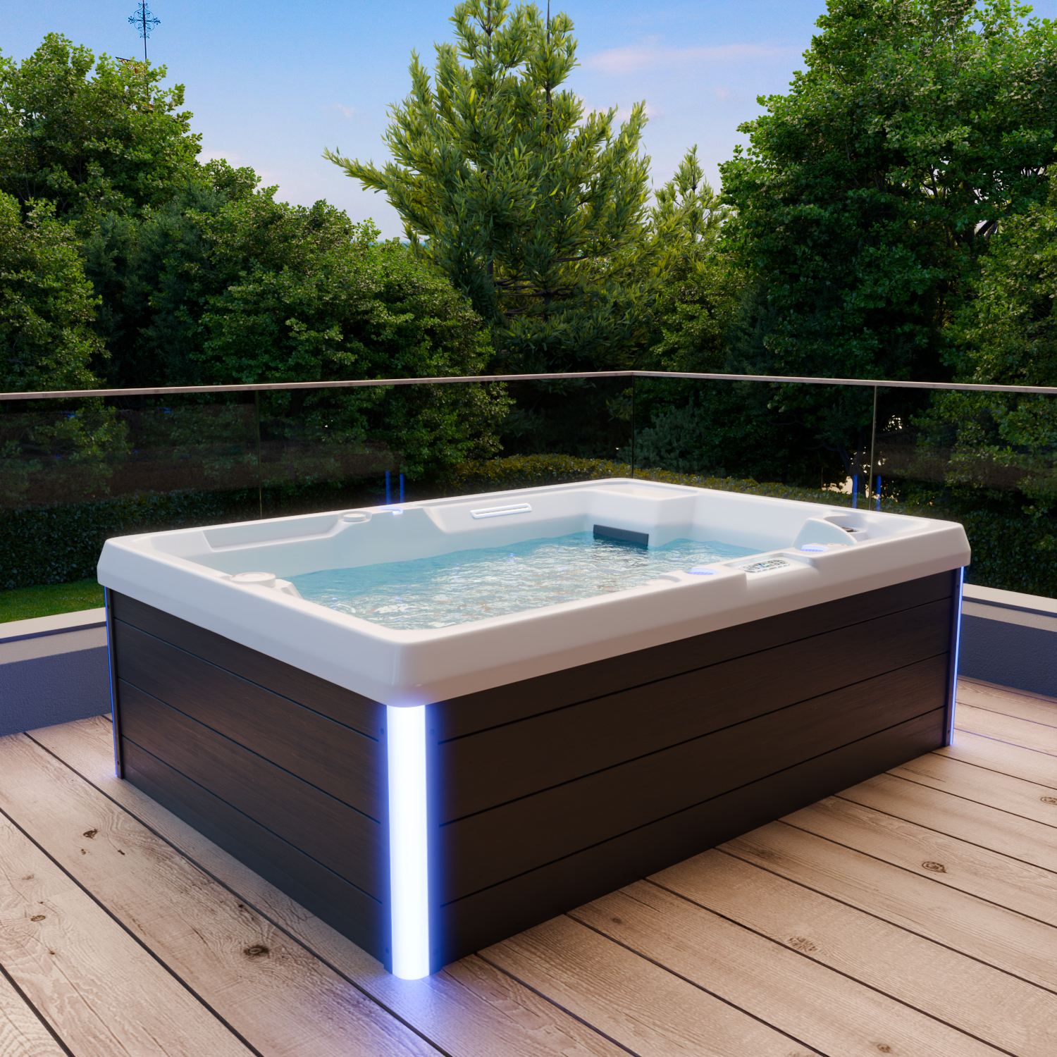 Outdoor Whirlpool Elba weiß 210x150 von Tronitechnik