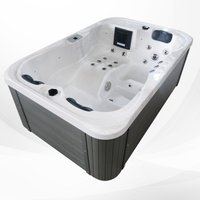 Outdoor Whirlpool Spa TINO Weiß Silber Marmoriert 195cm x 127cm mit Heizung, zwei Pumpen von Tronitechnik