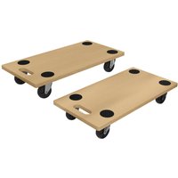 Rollbrett 2er-Set,Möbelroller,Transporthilfe, 200 kg Traglast, rutschfest von Tronitechnik