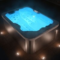 Outdoor Whirlpool Spa LEVANZO weiß 195cm x 135cm, Heizung, Massage, LED, Farblichtherapie von Tronitechnik