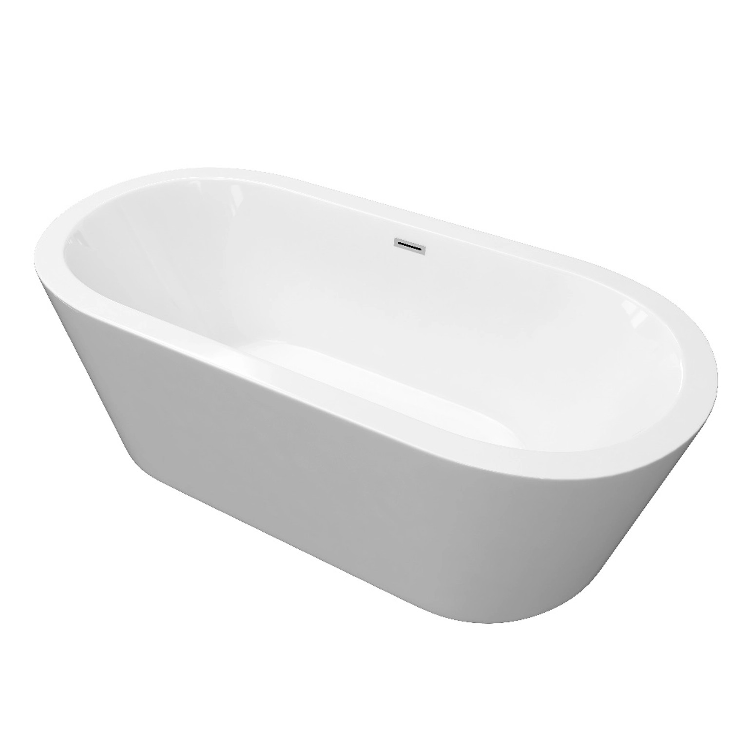 Tronitechnik Freistehende Badewanne Piperi Masse Ca 168 X 80 X 60Cm Wanne - Füllmenge 210 Liter Aus Acryl Mit Siphon von Tronitechnik