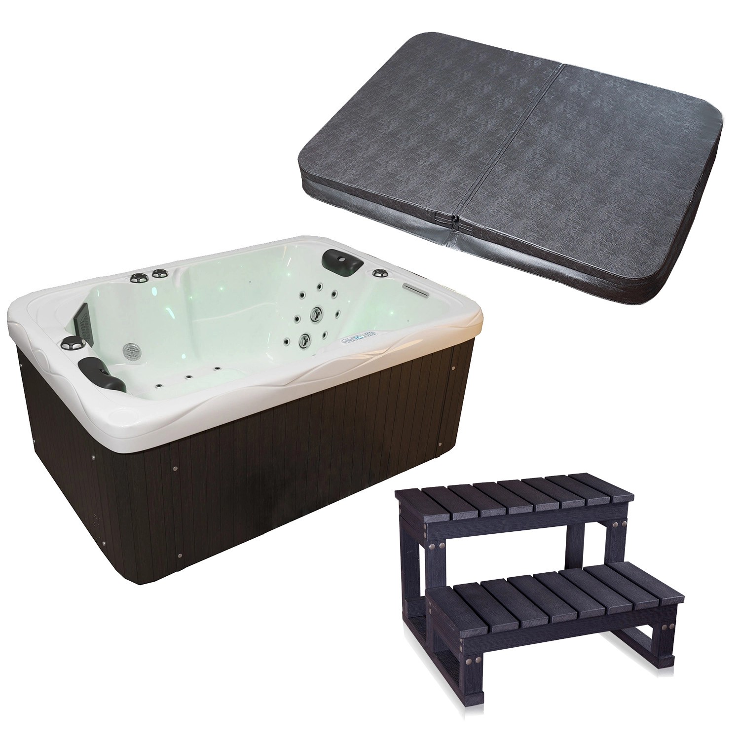 Tronitechnik Outdoor Whirlpool Levanzo Inkl Heizung Hydromassage Bluetooth Und Farblicht 190X135Cm 450 Liter Tronitechnik Whirlpool Levanzo Heizung Hydromassage Bluetooth Farblicht 190X135Cm 450l Inkl Treppe Und Abdeckung von Tronitechnik