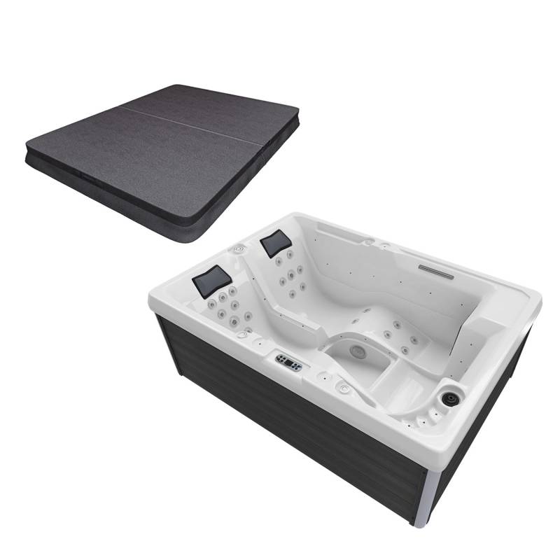 Tronitechnik Outdoor Whirlpool Spa Elba Aussen Weiss 210Cm X 150Cm Heizung Hydromassagebluetoothinkl Thermoabdeckung von Tronitechnik