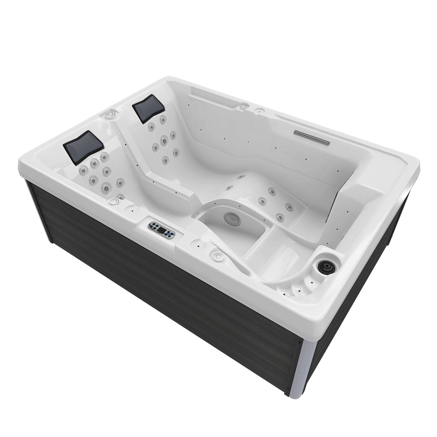 Tronitechnik Outdoor Whirlpool Spa Elba  Weiss 210Cm X 150Cm Mit Heizung Hydromassage Bluetooth Und Farblichtherapie von Tronitechnik