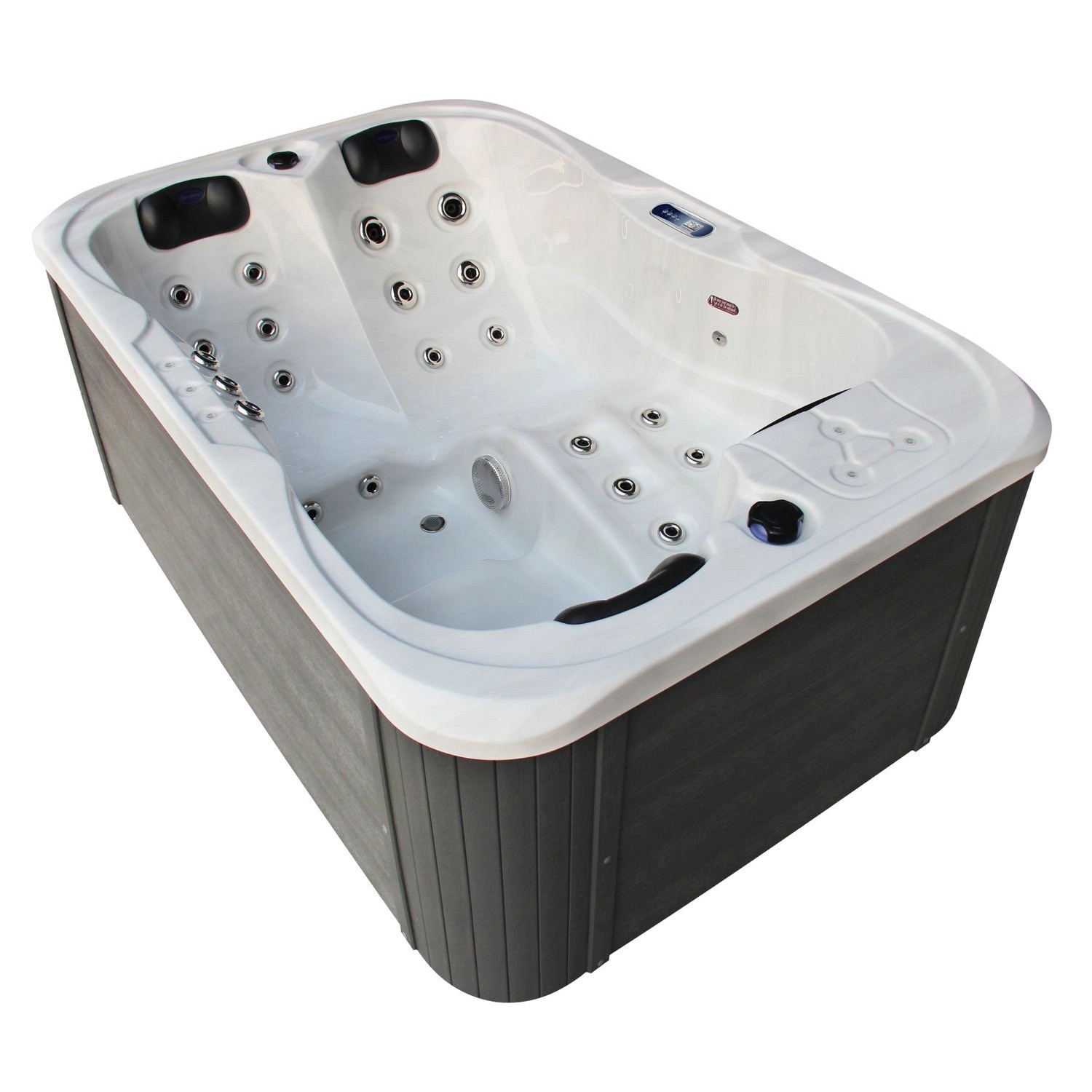 Tronitechnik Outdoor Whirlpool Spa Tino Pro Isolierung Weiss Marmoriert 195Cm X 127Cm Heizung Hydromassagezwei Pumpen von Tronitechnik