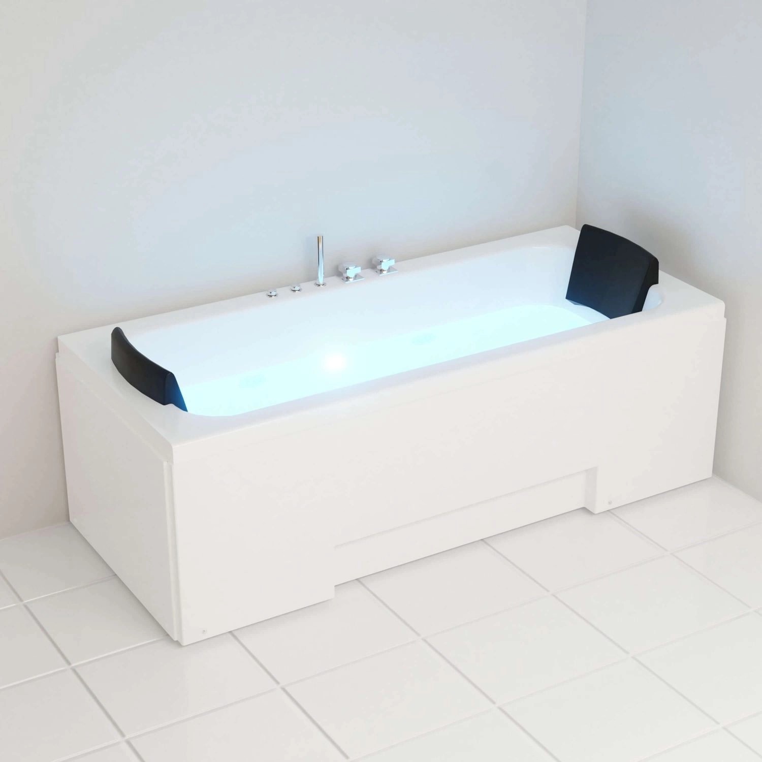 Tronitechnik Whirlpool Badewanne Ios 170Cm X 75Cm Inkl Spülfunktion Hydromassage Und Farblichtherapie Sanitaeracryl von Tronitechnik