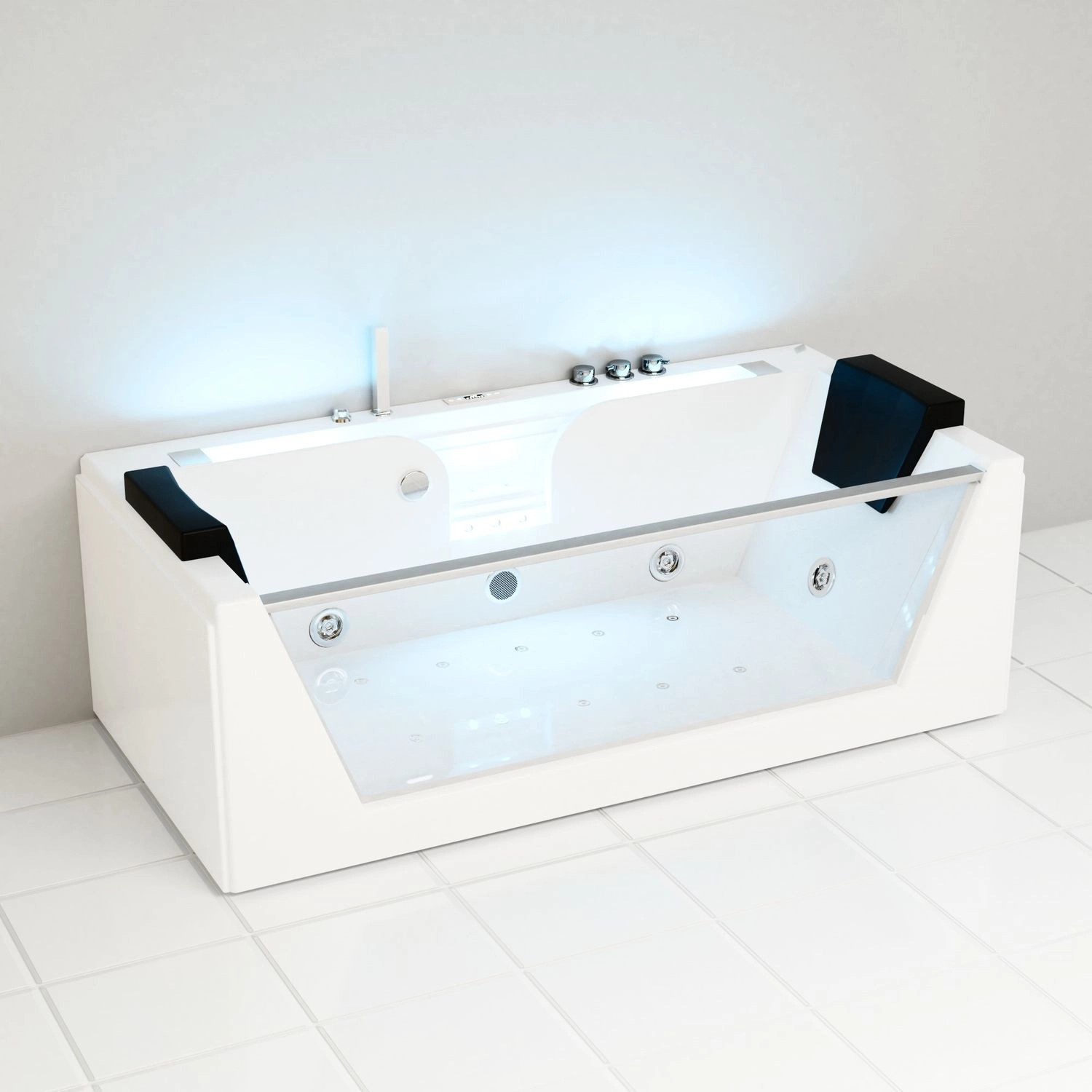 Tronitechnik Whirlpool Badewanne Kos 2 179Cm X 85Cm Heizung Hydromassage Bachlauf Und Farblichtherapie Sanitaeracryl von Tronitechnik