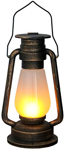 Tronje LED Grubenlampe antike Kupferoptik 4h-Timer 24 LEDs Feuersimulation lodernde Flammen Deko-Lampe Feuerschein von Tronje