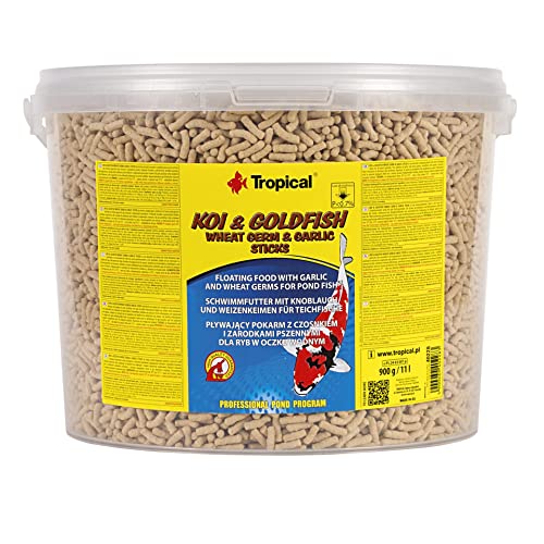 KOI&Goldfish Wheat Germ&Garlic Sticks 11L / 900g - Teichfischfutter für die tägliche Fütterung von Koi in einem Breiten Temperaturbereich von 8 bis 30°C KOI&Goldfish Wheat Germ&Garlic Sticks 11L / 900g - Teichfischfutter für die tägliche Fütterung von Koi in einem Breiten Temperaturbereich von 8 bis 30°C von Tropical