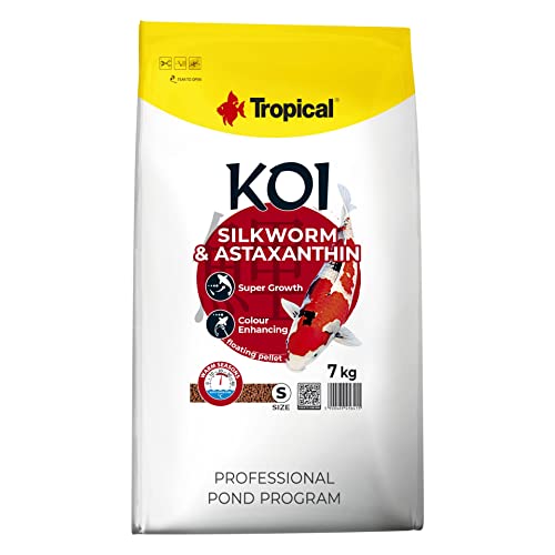 Koi Silkworm & Astaxanthin Pellet S 7kg von Tropical
