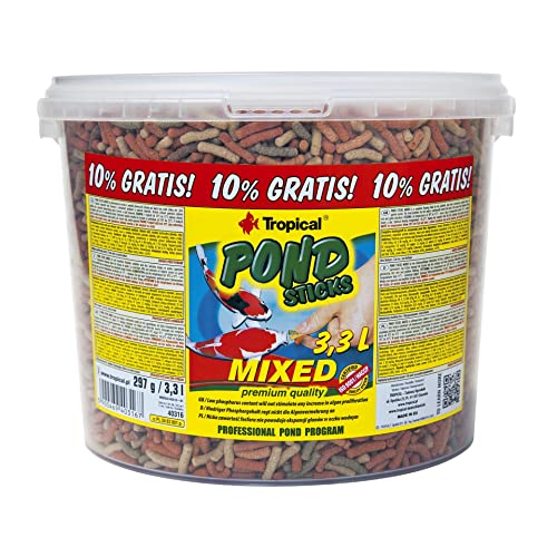 Pond Sticks Mixed 3,3L / 270g - Schwimmende Teichfischfutter-Sticks für Goldfische, Koi und alle Kaltwasserfische Pond Sticks Mixed 3,3L / 270g - Schwimmende Teichfischfutter-Sticks für Goldfische, Koi und alle Kaltwasserfische von Tropical