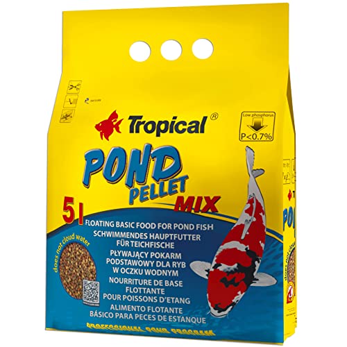 Pond Pellet Mix 5L / 650g - Vollständiges Schwimmfutter für Koi, Goldfische von Tropical