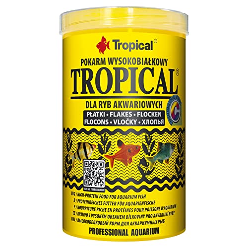 Tropical Hauptfutter, Flockenfutter für alle Zierfische, 1er Pack (1 x 1 l) von Tropical
