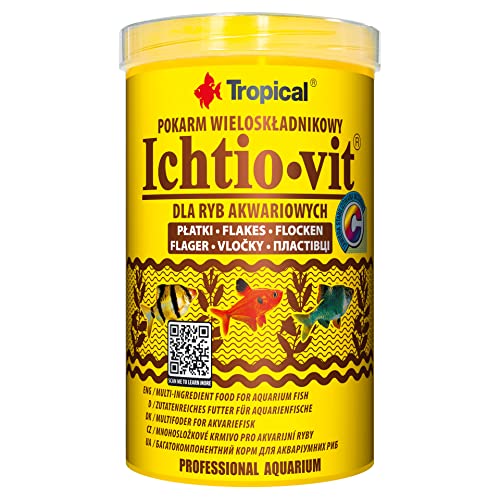 Tropical Ichtio VIT Hauptfutter für alle Zierfische, 1er Pack (1 x 1 l) von Tropical