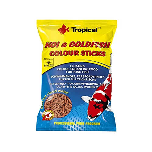 Tropical KOI&Goldfish Colour Sticks 1000ml / 90g - Schwimmendes farbverstärkendes Futter für Teichfische von Tropical