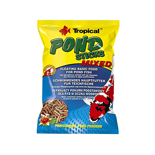 Tropical Pond Sticks Mixed 1000ml / 90g - Schwimmende Teichfischfutter-Sticks für Goldfische, Koi und alle Kaltwasserfische von Tropical
