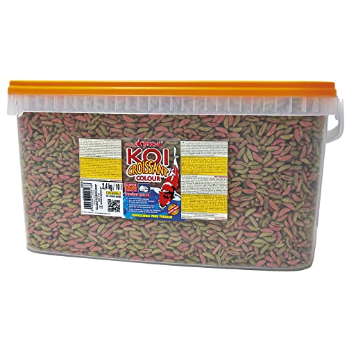 Tropical KOI Croissant Colour 10L / 2400g - Mehrkomponenten-Teichfutter in Form von attraktiven, zweifarbigen, schwimmenden Sticks in Croissant-Form für KOI, Karpfen von Tropical