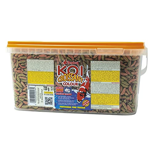 Tropical KOI Croissant Colour 3L / 720g - Mehrkomponenten-Teichfutter in Form von attraktiven, zweifarbigen, schwimmenden Sticks in Croissant-Form für KOI, Karpfen von Tropical