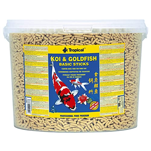 Tropical KOI&Goldfish Basic Sticks 11L / 900g - Teichfischfutter, schwimmende Sticks für die tägliche Fütterung von Koi, Goldfischen von Tropical