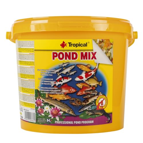 Pond Mix 5L / 800g - Mischung aus Mehreren Futtersorten für die tägliche Fütterung von Teichfischen von Tropical