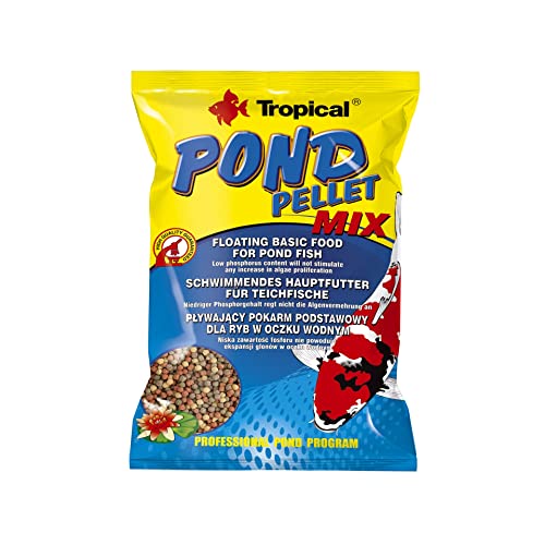 Tropical Pond Pellet Mix 1000ml / 130g - Schwimmendes Teichfischfutter-Pellets für Goldfische, Koi und alle Kaltwasserfische von Tropical