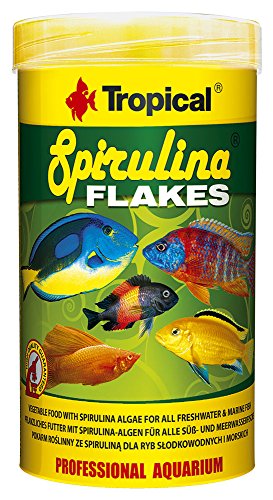 Tropical Spirulina Flakes Pflanzliches Flockenfutter mit Spirulina, 1er Pack (1 x 250 ml) von Tropical