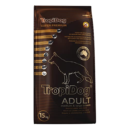 Tropical Super Premium Hundefutter mit Lamm und Reis, 1er Pack (1 x 15 kg) von Tropical