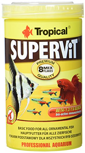 Tropical Supervit Premium Hauptfutter, Flockenfutter für alle Zierfische, 1er Pack (1 x 500 ml) von Tropical