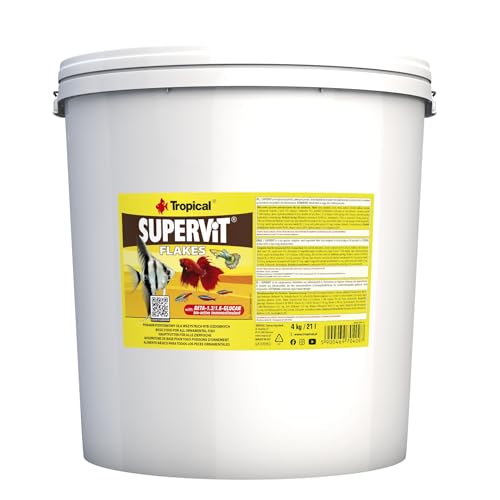 Tropical Supervit Premium Hauptfutter (Flockenfutter) für alle Zierfische, 1er Pack (1 x 21 l) von Tropical