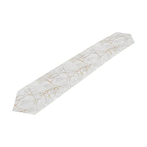 COZYhome Tischläufer 180 cm lang Marmor Textur Gold Linie Tischläufer für Party Hochzeit Küche Wohnzimmer Dekorative Kommoden Schal von TropicalLife