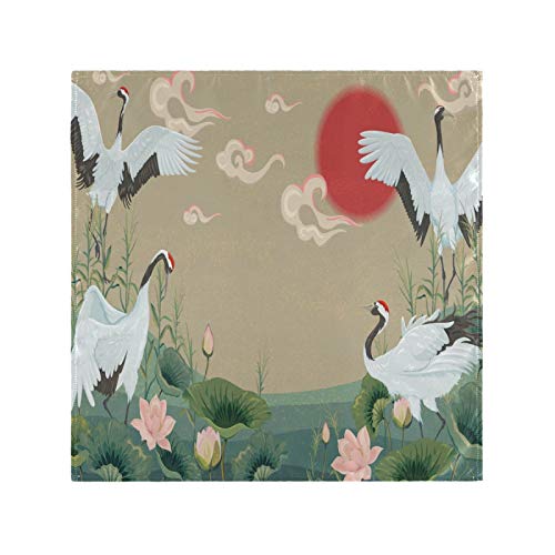 RELEESSS Servietten Japanischer Kranich Vogel wiederverwendbar 50 x 50 cm f¨¹r Zuhause Abendessen, Urlaub, Geburtstag, Party, Hochzeit, Restaurant, Indoor Outdoor Tischdekoration, 1 St¨¹ck RELEESSS Servietten Japanischer Kranich Vogel wiederverwendbar 50 x 50 cm f¨¹r Zuhause Abendessen, Urlaub, Geburtstag, Party, Hochzeit, Restaurant, Indoor Outdoor Tischdekoration, 1 St¨¹ck von TropicalLife