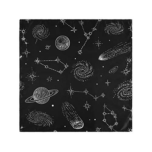 RELEESSS Servietten Universum Galaxy Planet wiederverwendbar 50 x 50 cm für Zuhause Abendessen, Urlaub, Geburtstag, Party, Hochzeit, Restaurant, Indoor Outdoor Tischdekoration, 1 Stück von TropicalLife