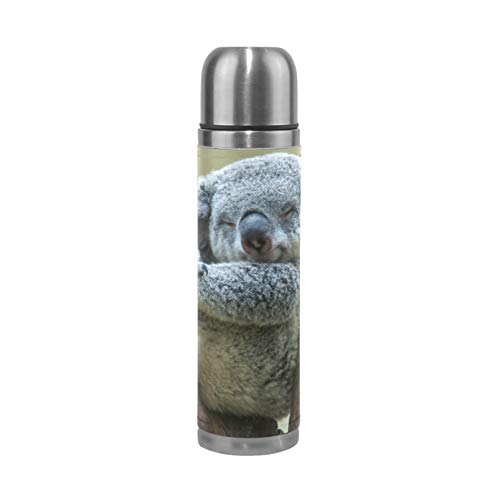 RELEESSS Vakuum-Thermoskannen, süßer Koala-Edelstahl-Reisebecher, Isolierbecher, Wasserflasche für heiße und kalte Getränke, 500 ml von TropicalLife