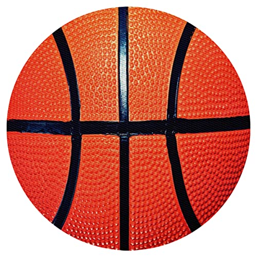 Sport Basketball Tischset Rund 4er Set Basketball Designs Tischsets Hitzebeständig Leicht zu Reinigen Rutschfest PVC Tischset für Küche Essen von TropicalLife