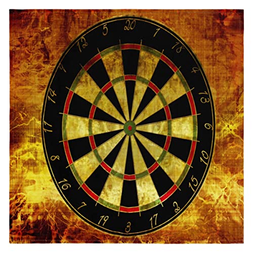 Sport Dart Board Küche Tuch Servietten 6er Set Vintage Dart Board Muster 50x50cm Waschbar Wiederverwendbar Tisch Abendessen Servietten für Hotel Restaurant Hochzeit Event Party von TropicalLife