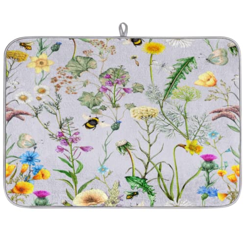 Summer Bee Flower Dishes Cups Abtropfmatte Schmetterling Floral Absorbent Mikrofaser Abtropfmatte für Küche Abtropfbrett Arbeitsplatte Matte 45,7 x 61 cm Summer Bee Flower Dishes Cups Abtropfmatte Schmetterling Floral Absorbent Mikrofaser Abtropfmatte für Küche Abtropfbrett Arbeitsplatte Matte 45,7 x 61 cm von TropicalLife