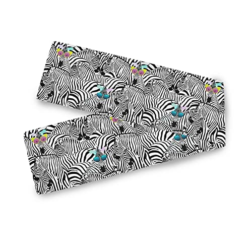 Tischläufer Streifen Tier Zebra Muster Hitzebeständig Rutschfest für Kinder Geburtstag Party Hochzeit Moderne Tischdekoration 178 cm lang von TropicalLife
