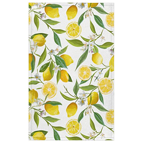 TropicalLife Frucht-Zitronenblumen-Blätter-Malerei, Küchentuch, 6er-Set, weiches Handtuch zum Trocknen von Geschirr, saugfähiges Geschirrtuch zum Kochen, Badezimmer, 45,7 x 71,1 cm von TropicalLife