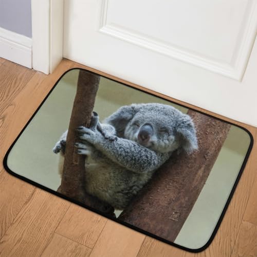 TropicalLife Fußmatte mit Koala auf Baum, 50,8 x 78,7 cm, Koala-Teppiche für Zimmer, Küche, Zuhause, Bad, Innen- und Außenbereich, rutschfeste Bodenmatte von TropicalLife