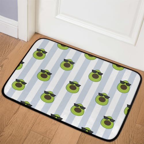 TropicalLife Fußmatte mit lustiger Avocado-Motiv, 50,8 x 78,7 cm, niedliche Avocado-Teppiche für Zimmer, Küche, Zuhause, Bad, Innen- und Außenbereich, rutschfeste Bodenmatte von TropicalLife