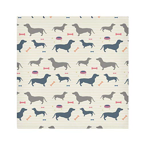 TropicalLife HaJie Servietten Dackel Hund Welpe Muster Dinner Serviette Papier Satin Polyester Tuch wiederverwendbare Servietten für Tisch Kinder 50,8 x 50,8 cm, 4 Stück TropicalLife HaJie Servietten Dackel Hund Welpe Muster Dinner Serviette Papier Satin Polyester Tuch wiederverwendbare Servietten für Tisch Kinder 50,8 x 50,8 cm, 4 Stück von TropicalLife