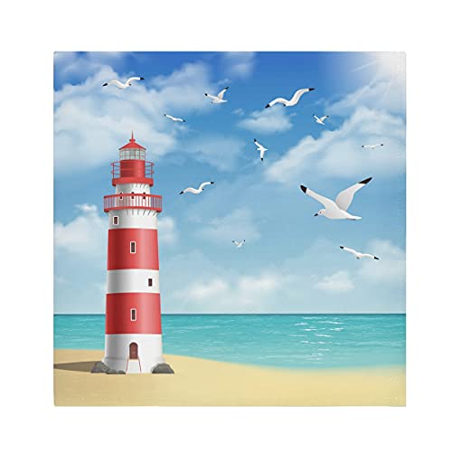 TropicalLife HaJie Servietten Ocean Möwe Tier Vögel Leuchtturm Abendessen Serviette Papier Satin Polyester Tuch wiederverwendbare Servietten für Tisch Kinder 50,8 x 50,8 cm, 1 Stück TropicalLife HaJie Servietten Ocean Möwe Tier Vögel Leuchtturm Abendessen Serviette Papier Satin Polyester Tuch wiederverwendbare Servietten für Tisch Kinder 50,8 x 50,8 cm, 1 Stück von TropicalLife