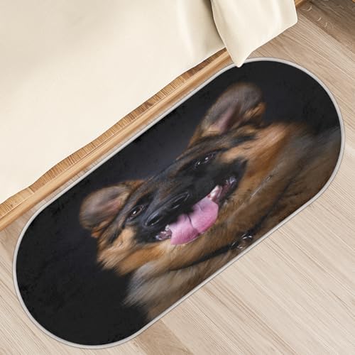 TropicalLife Hunde-Teppich, 50 x 120 cm, deutscher Schäferhund, Langhaar, verdickter Bereich, Teppiche für Zimmer, Küche, Zuhause, Bad, Innenbereich, rutschfeste Boden-Fußmatte, Teppiche von TropicalLife